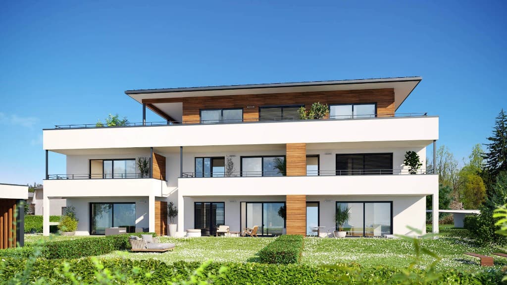 Building Culture Water — GREEN & LAKE · SUITES — architectural visualization Reifnitz